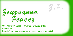 zsuzsanna pevecz business card